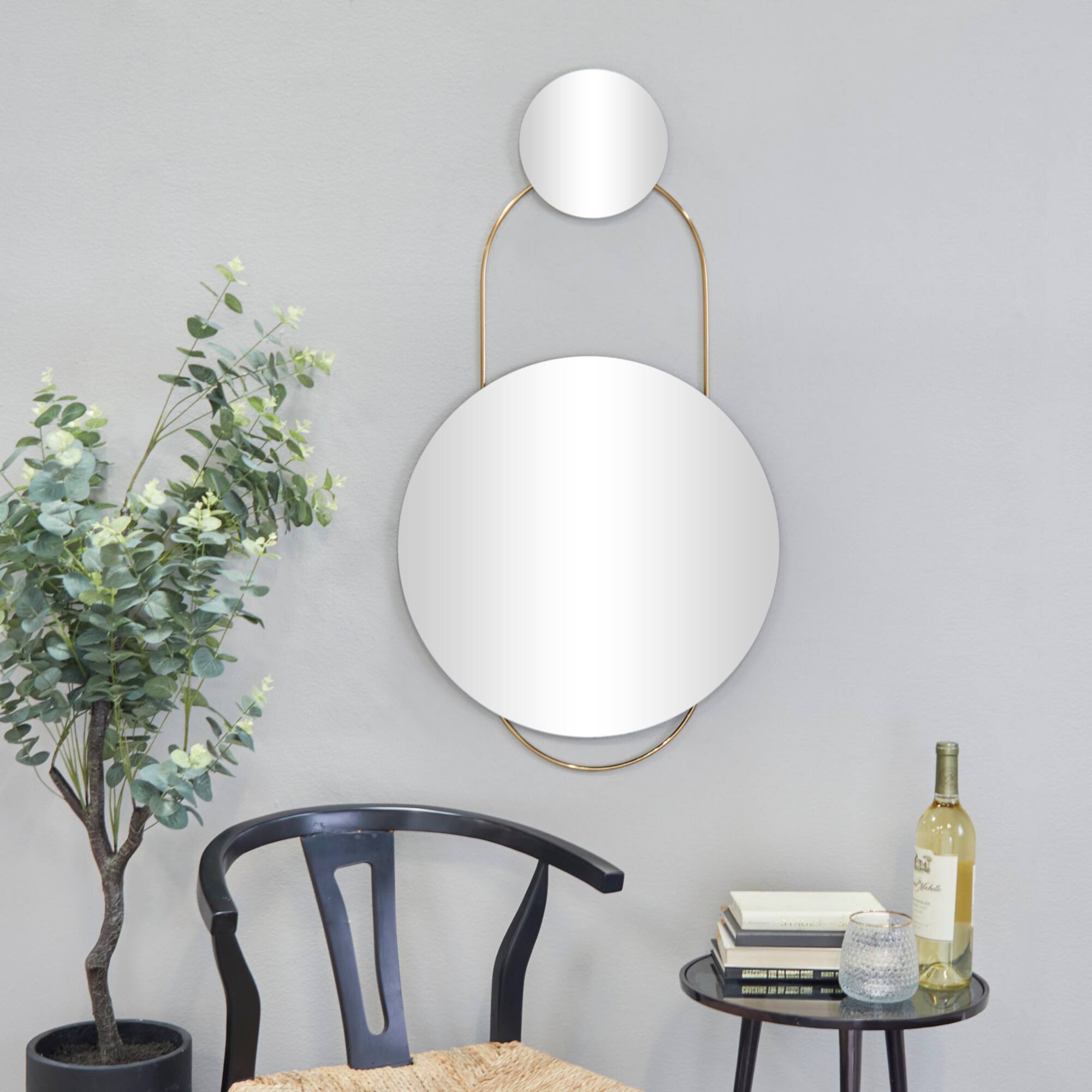 Gold Metal Wall Mirror 20" x 1" x 27"